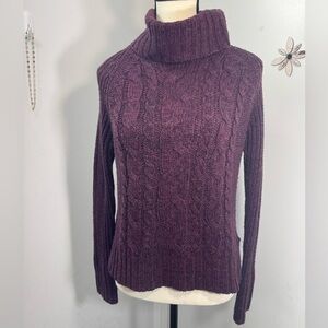 George Women's Red Wine Sweater Pullover Long Sleeve High Neck Size XS